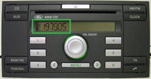 Código de radio del coche ford serie V