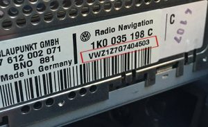 volkswagen auto radio navigation code gps