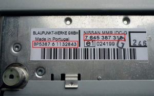 Nissan blaupunkt Autoradio Seriennummer