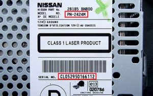 Nissan clarion Autoradio Seriennummer