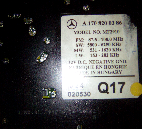 Mercedes Car Radio Code ⇒ Quick Online Unlocking